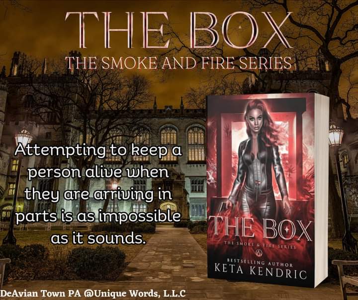 🔴🔴PRE-ORDER ALERT🔴🔴 The Box: (The Smoke & Fire Series) Paranormal Romance #MetaphysicalFantasy #MulticulturalRomance #InterracialRomance #KetaKendric a.co/d/9TQi9Sp @AuthorKetaK @UniquelyYours2