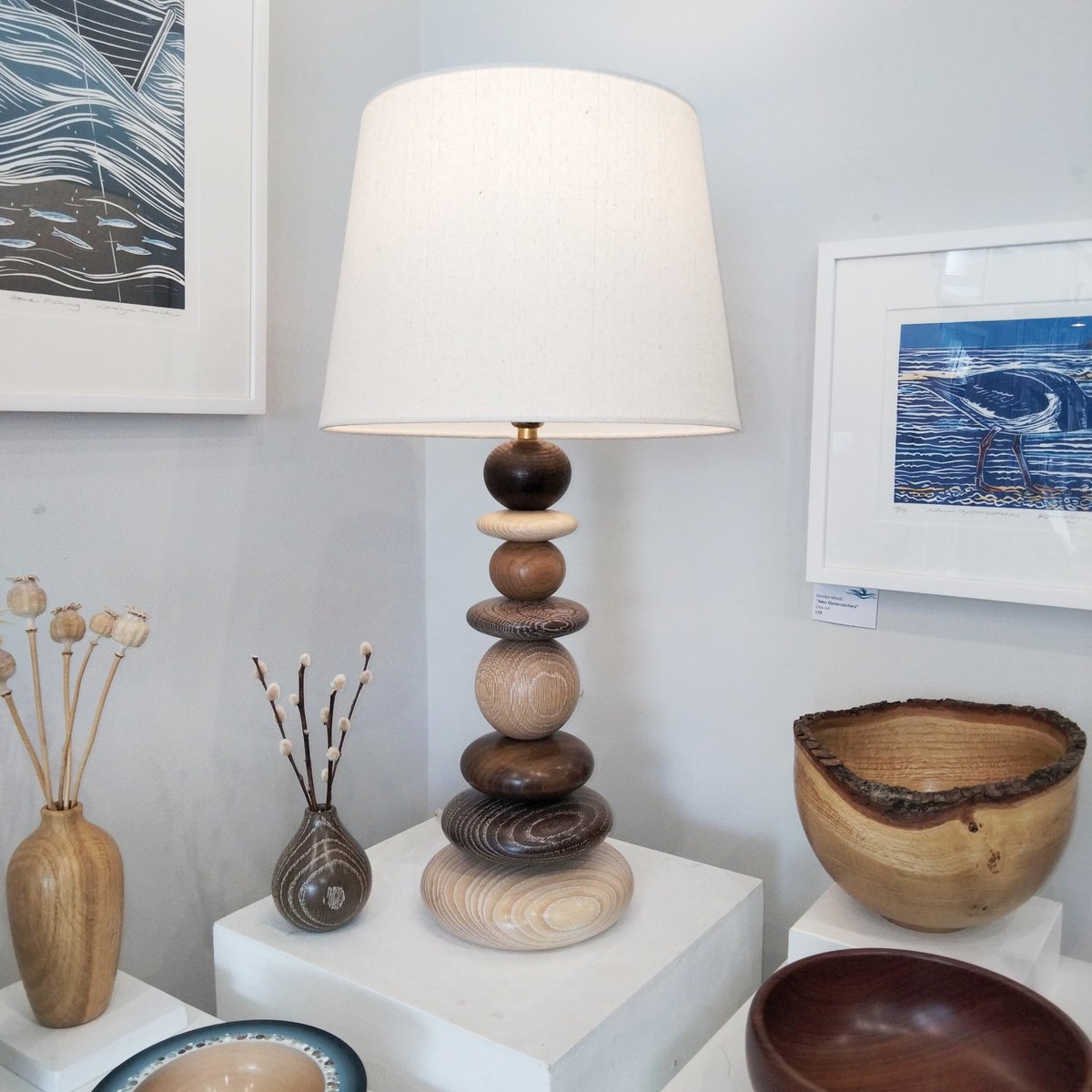 annawoodturner's tweet photo. I have one of my Pebbles Lamps available again at the Shoreham Art Gallery.
This one in fumed and limed Oak and Ash. It stands 38cm tall (60 cm incl. the shade).
I'm working on a slightly smaller version today.
@shorehamartgallery
#pebbleslamp #turnedlamp https://t.co/eqbqHVA6pY