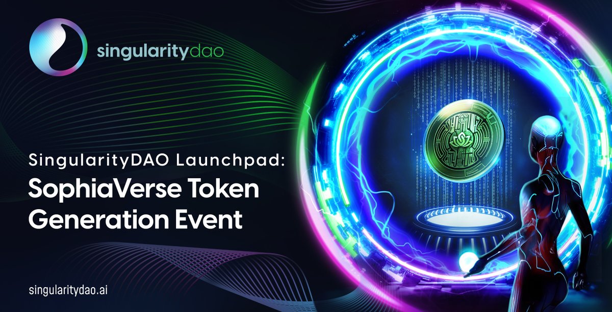 SingularityDAO's tweet photo. It's Happening! @SophiaVerse is launching on SingularityDAO's Launchpad! 🚨 

KYC registration is now open & required to be able to participate in the upcoming Token Generation Event.

Perform your KYC here:
https://t.co/xaHR5cwjia

Learn about the launch:
https://t.co/wTLhXdG4iD