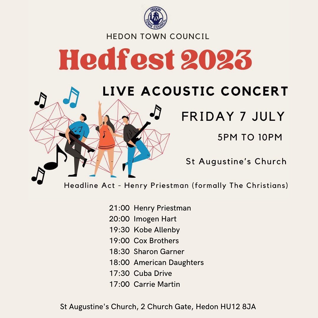 HenryPriestman's tweet photo. Looking forward to headlining Hedfest in E Yorks this Friday.
I'm from Hedon originally and the Hedfest stage is probably about 300 yards from the house where I was born (many many years ago)....will be great to go back.
#LocalBoyDoneGood https://t.co/1uHtj3EqwY