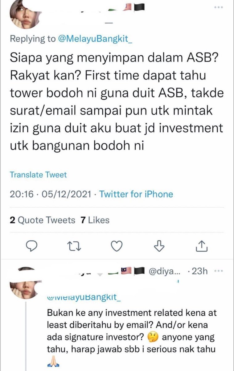 ohtweet's tweet photo. “Kebodohan B40” - Oleh Alwi Adam.

Letih nak mengajar tapi nak buat macam mana…

1) First of all, Menara Merdeka 118 tidak guna duit ASB yer adik adik.

2) ASB adalah unit trust di bawah ASNB, dan ASNB adalah UTMC under PNB. PNB is the fund management. Ini menara PNB bukan menara ASB. 

3) Bila anda ada ASB atau unit trust apa apapun, anda ada fund manager atau UTMC. Mereka yang akan invest tanpa perlu vote korang. Sebab anda adalah UNITHOLDER bukan SHAREHOLDER. Anda beli unit bukan saham. Sebelum nak masuk anda kena baca Prospectus. Anda faham, anda setuju baru anda masuk. Nak tahu prestasi, anda baca Annual Report, Quarter Report. Nak monitor monthly, anda tengok Fund Fact Sheet kalau ada.

4) Berbalik kepada menara tu, PNB melalui PNB Merdeka Ventures Sdn Bhd yang develop Menara Merdeka 118 tu sebagai tapak warisan negara. Perancangannya dah bermula 2009 lagi dan dah keluar media ever since. 

5) Duit dari mana? PNB Merdeka ventures ni mengeluarkan dana dari Green Sukuk yang diterbitkan menepati standard Asean Green Bond Standard. Padu ni sebab antara sukuk pioneer yang mengutamakan ESG. Boleh dibanggakan. 

6) Takde guna duit korang, takde guna duit government. Dalam annual report ASB pun takda tulis guna buat Menara. Mostly equity (saham) sahaja. 

7) Bangunan ni bodoh ker? Menara ni berada tapak warisan Stadium Negara, Stadium Merdeka yang dinaiktarafkan, selari dengan MRT. Untuk meningkatkan pembangunan dan multiplier effect. Boleh jadi tourism attraction. Hotel mewah punya adalah Park Hyatt. 

8 ) Kenapa tak buat project lain. FYI, project investment PNB bukan ini sahaja, dalam Strategic Asset Allocation, semua benda ada dalam tu. Baru baru ni PNB go for tech, 5G, dan juga akan ada All Weather portfolio. 

9) PNB ni gov jugak la kan? Duit gov la kan? PNB ni under Yayasan Pelaburan Bumiputra. Its a foundation on its own asset and income. Duit cukai korang takda pergi sini. Itulah duit kerajaan dalam income statement dan balance sheet. So dia independent. Sebab tu kata bukan duit kerajaan tapi duit PNB.