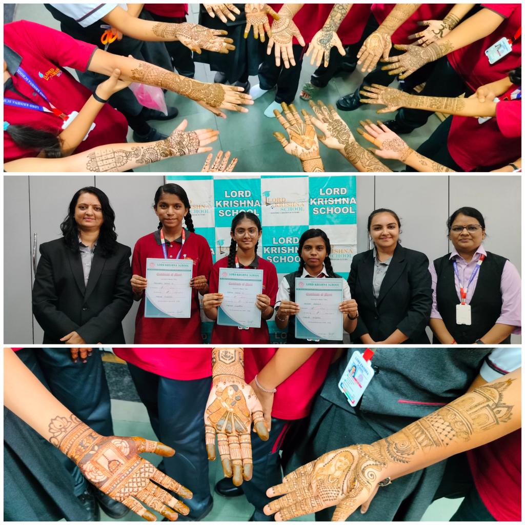 LKS_SRT's tweet photo. Winner 's of this competition 👏👏
students from  standard 1 to 12  of English Medium celebrated this festival by participating in different competitions like Nail art, Mehendi ,Hairstyle and fashion show. https://t.co/t6qReom7Qy