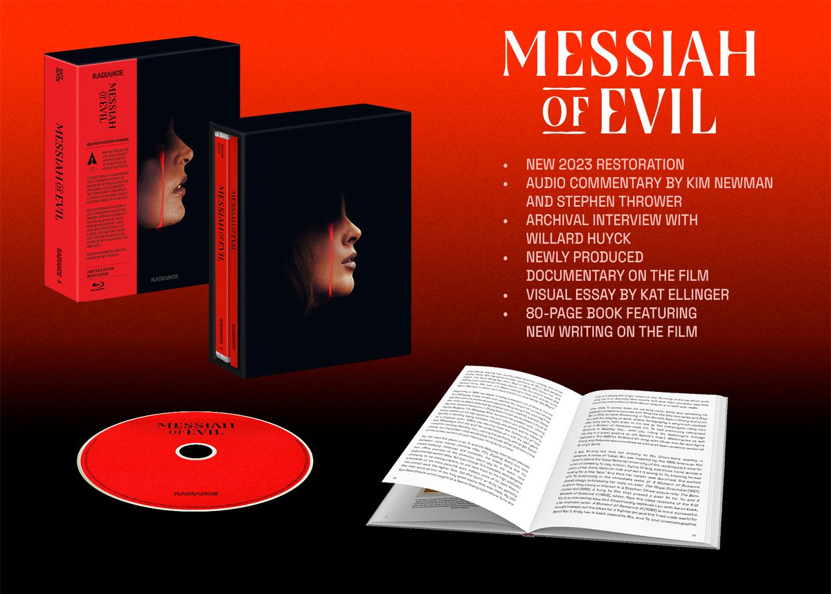 FilmsRadiance's tweet photo. As previously announced Messiah of Evil is now unveiled with additional details and packaging imagery. including new artwork by @timetomorrow and extras by @kat_diabolique https://t.co/6Cw5bmGwKJ https://t.co/akBTbMqumQ
