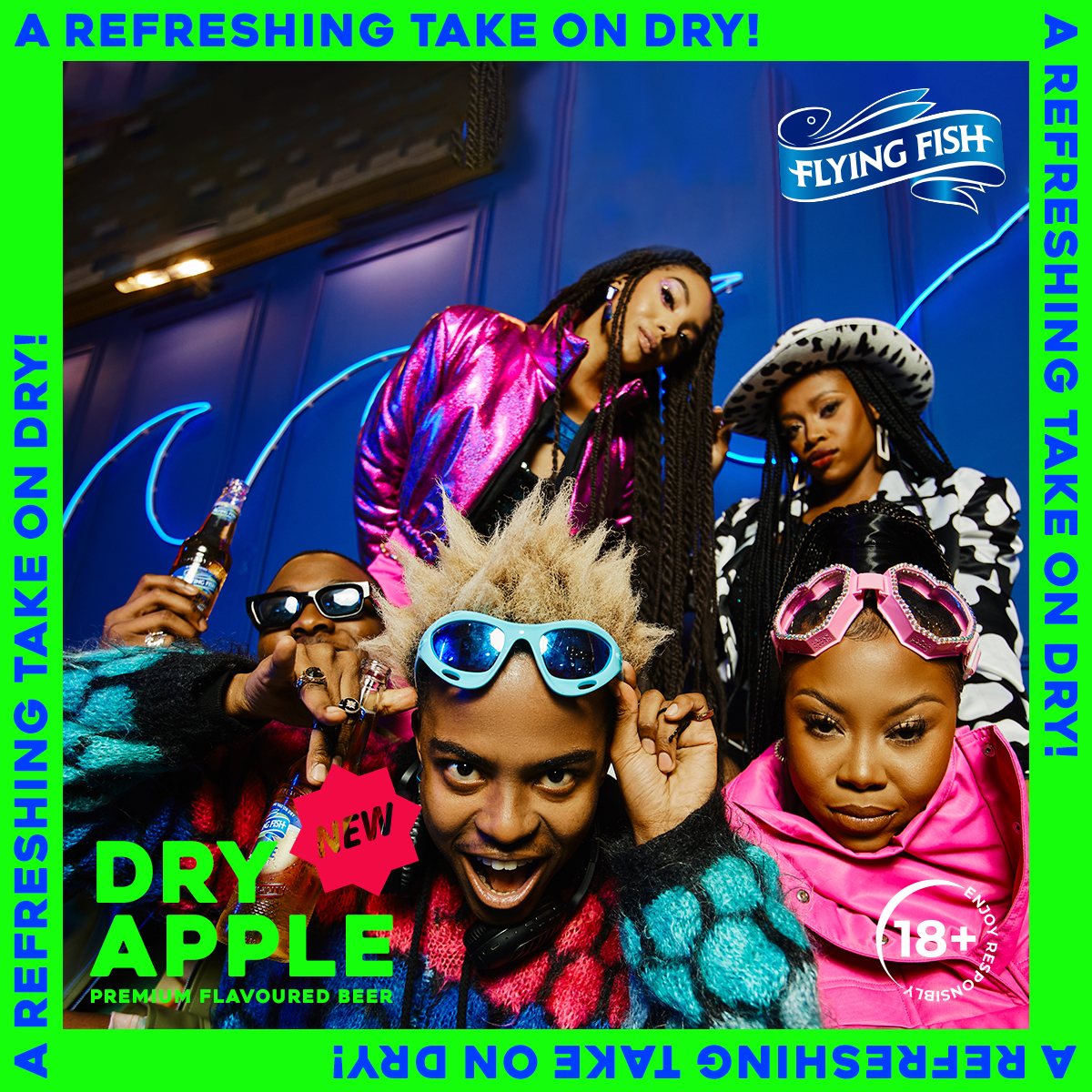 FlyingFishSA's tweet photo. We don't play around when it comes to a good time!  So you know the Dry Bar is going to be an out of this world #RefreshingTakeOnDry experience. ​

Who do you think we're bringing to rock the stage for this one? https://t.co/QbjTrE29yE
