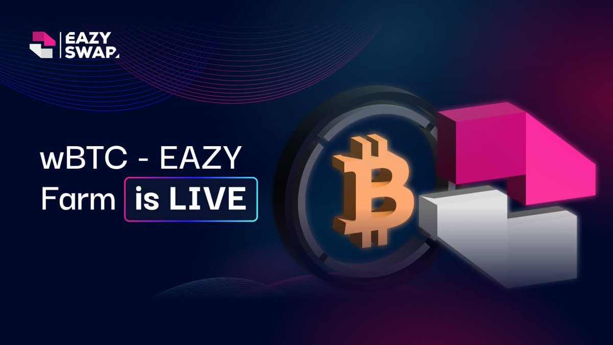 EazySwap's tweet photo. 💰 $wBTC - $EAZY Farm is LIVE 💰

Do not miss out on the insanely high #APR!

1️⃣ Provide Liquidity: https://t.co/yCW1plFqmv

2️⃣ Start Farming: https://t.co/qLuv2FOd5x

#PulseChain #BTC #DEX #yieldFarming https://t.co/1LIKv7jo6t