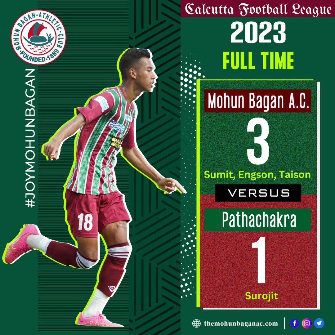 Started the new season with a Victory in CFL 2023-24! #JoyMohunBagan #Mariners #MBAC #MB #GloriousPastVibrantFuture #MohunBagan #MohunBaganAC #MohunBaganAthleticClub #MohunBaganSuperGiant #MBSG #NewSeason #FootballSeason #NewFootballSeason #CFL2023 #CFL