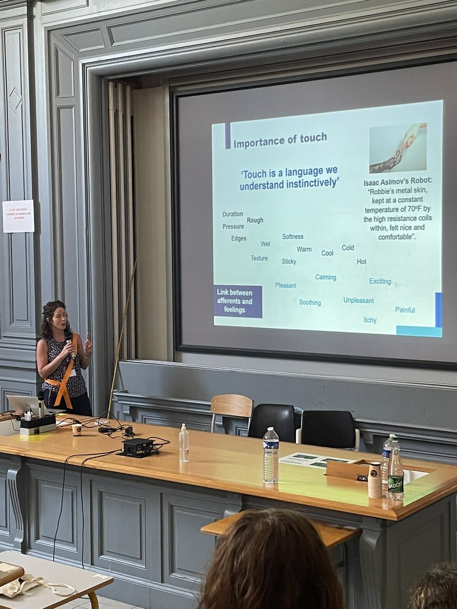 lauramulli's tweet photo. Fabulous and insightful #IASAT presidential lecture from @LabSomato, generating a great discussion between touch researchers. https://t.co/BvrGFvMFM9