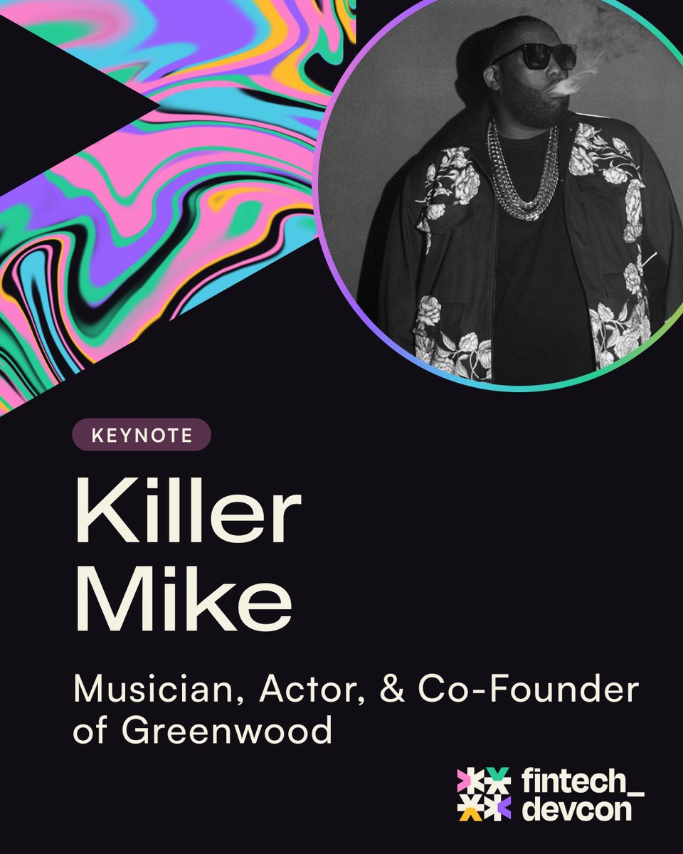 🔥🔥 ANNOUNCING KILLER MIKE AS KEYNOTE 🔥🔥

We are thrilled to have Killer Mike join us at #fintechdevcon!

Don't miss seeing this Grammy-winning artist, songwriter, actor, and advocate as he talks about financial inclusion in #fintech.

More details 👉 loom.ly/VqD-2qg