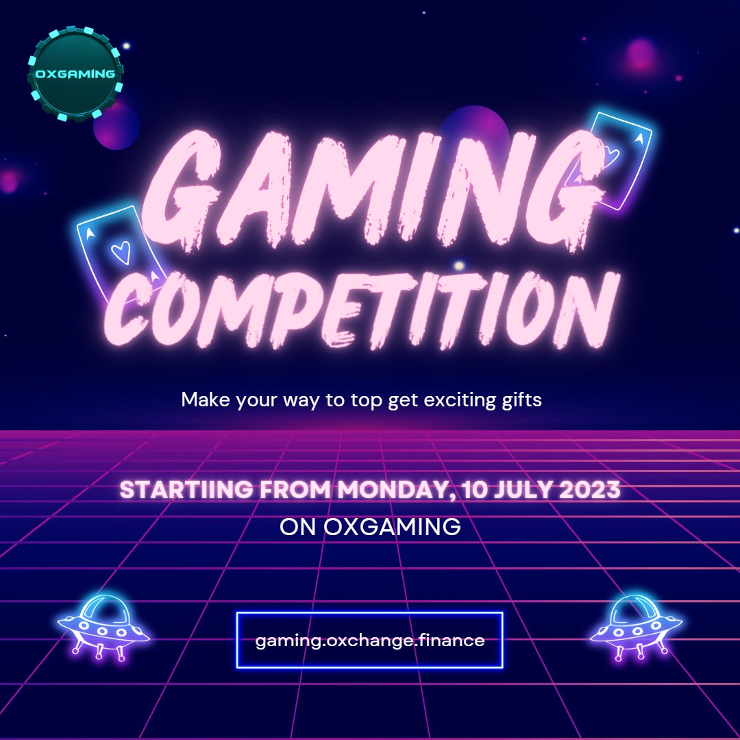 oxchangefinance's tweet photo. Gear Up for Epic Gaming Battles! OxGaming Competitions Start on July 10th. Are You Ready?
#OxGaming #gasless #RangeOrders #TradeSmart #SwapFees #DeFi #OXGAMING #Gaming #OxGaming #LuckyWheel https://t.co/dHdScJob1L