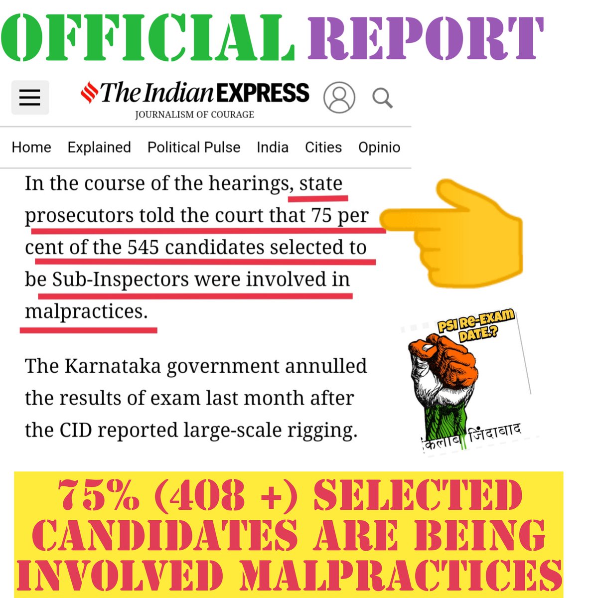 patilvinayak321's tweet photo. Announce PSI545 REEXAM DATE and Give Justice to all 56000 aspirants and thier family🙏
#SCAM545
#PSI545REEXAM
#KarnatakaPsi545Reexam
#AnnouncePsi545ReexamDate
@DrParameshwara
@BJP4Karnataka @CMofKarnataka @DKShivakumar @siddaramaiah @MBPatil @priyankagandhi @RahulGandhi @gehlot https://t.co/xcpuCYC1Zd