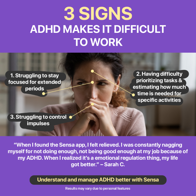 SensaHealth's tweet photo. Managing ADHD is a process, not a one-time fix. That’s why the Sensa app is packed with CBT (Cognitive Behavioral Therapy) techniques, everyday lessons, and calming exercises.