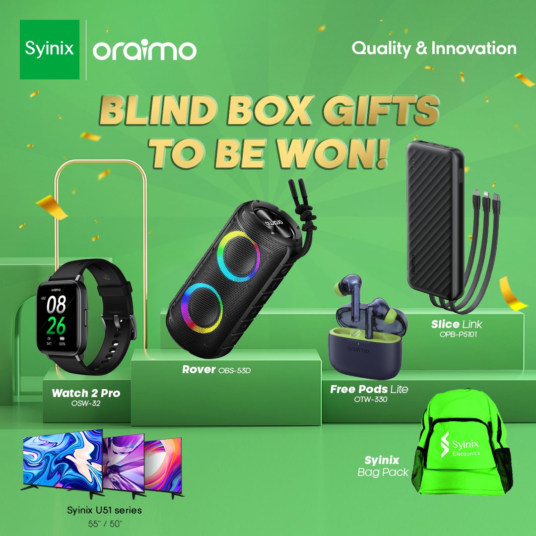 SyinixKE's tweet image. Here are some of the gifs to be won😍😍
BlindBox winners to be announced soon, so stay tuned on our pages guys😎😎

#shareandwin #syinixelectronics #androidtvs #u51series