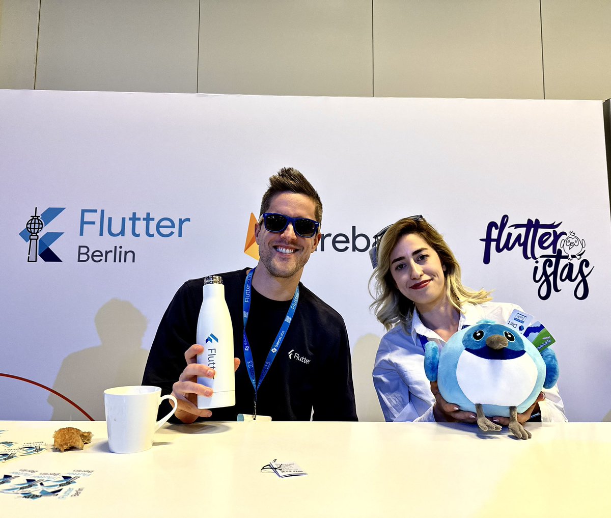 Join us at @FlutterBerlin booth to meet these awesome people 💙 @FlutterconEU