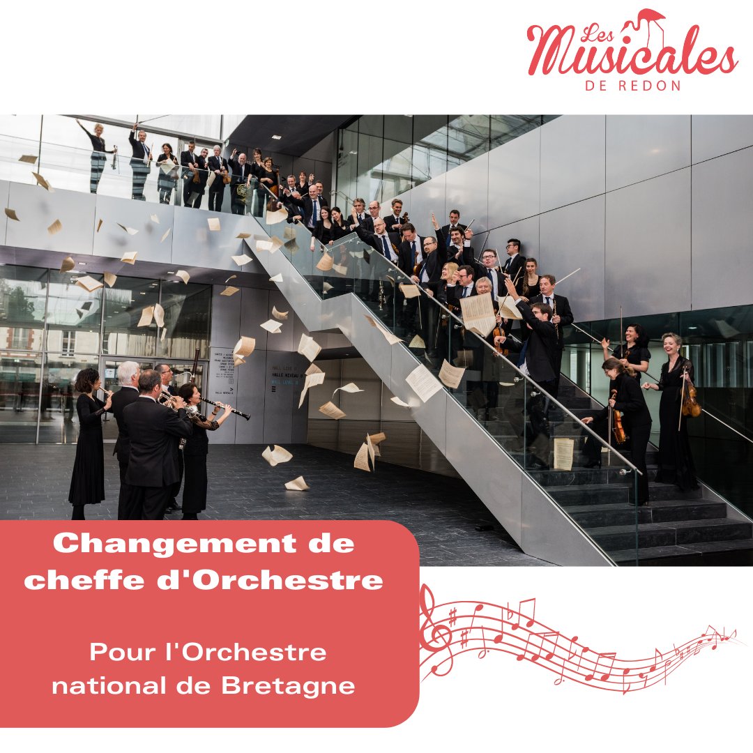 Musicales_Redon's tweet photo. *Changement de cheffe d’Orchestre* pour le concert de l’ONB qui aura lieu le vendredi 7 juillet. Nous souhaitons un bon rétablissement à Anna Duczmal-Mroz qui passera la baguette à  @DufresneChloe_ et nous retrouverons Pierre Génisson, clarinette solo pour une soirée inoubliable. https://t.co/iIDQvrBdBE