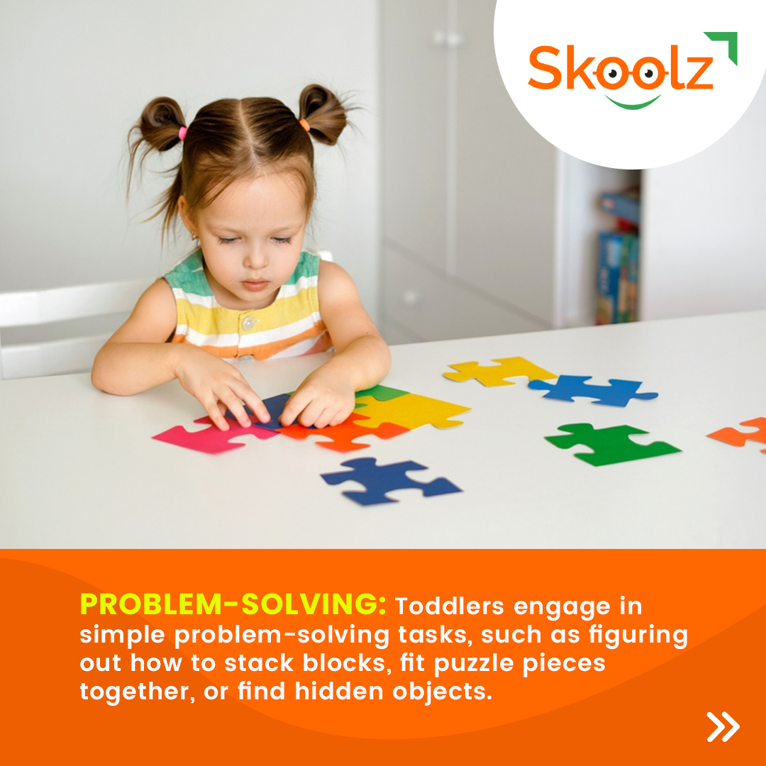 Do you know that Cognitive skills are fundamental for toddlers as they explore and make sense of the world around them? ⁉
Check out 10 Essential #CognitiveSkills #Toddlers Typically Develop During Their #EarlyYears.🧠🧒 
Visit: skoolz.in/blog/unleashin…
#cognitiveskill #preschool