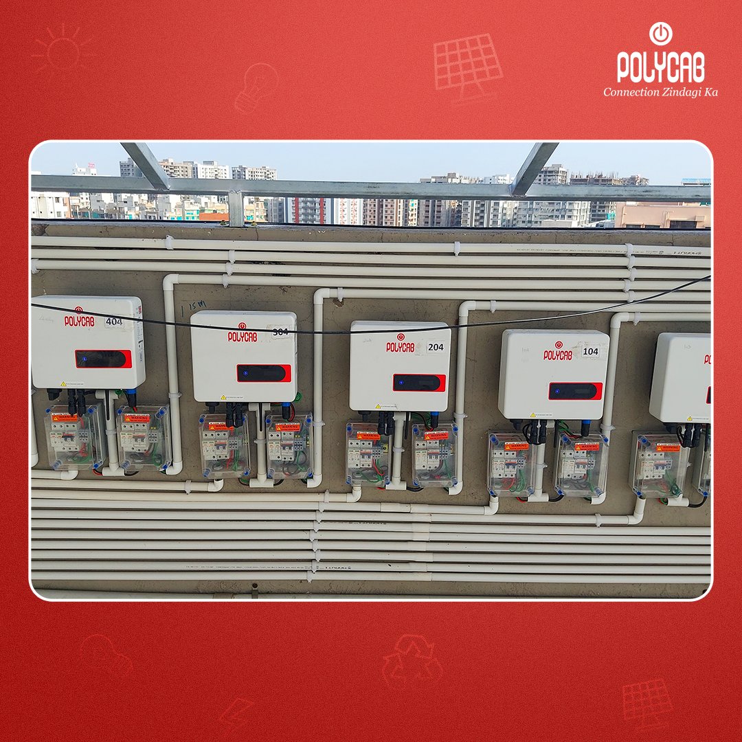 PolycabIndia's tweet photo. Polycab India takes immense pride as our partner Solis Energy System has successfully installed 28 Polycab solar inverters under one single roof at Suvas Residency, Ahmedabad.

#Polycab #PolycabIndia #ConnectionZindagiKa #solarenergy https://t.co/dykYzrFf3L