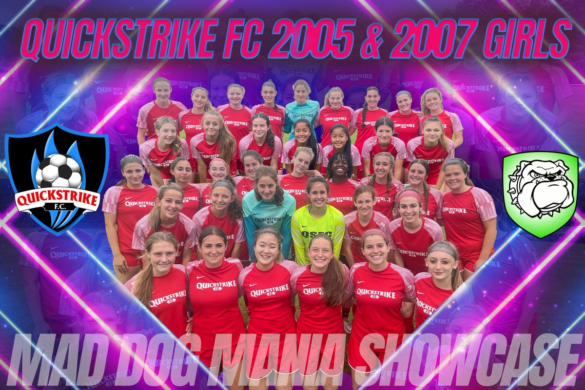 Quickstrike_FC's tweet photo. 💥CONGRATULATIONS💥 to our Quickstrike FC 05 & 07 girls for going UNDEFEATED @maddogmaniasoccer college showcase!
#WeAreQSFC #collegeprocess https://t.co/bgPUGhSOTm