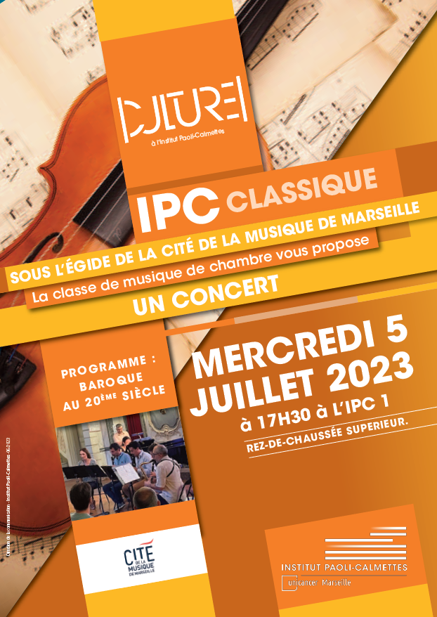 paoli_calmettes's tweet photo. 📍Aujourd'hui à @paoli_calmettes : Le Dr Aude CHARBONNIER, hématologue à l'IPC et élève à la Cité de la Musique de Marseille, donnera un concert avec le cours de musique de chambre pour adultes
RDV à 17H30, rez-de-chaussée supérieur IPC1 👏
#musique #concertclassique #art https://t.co/Mjai4CByUz
