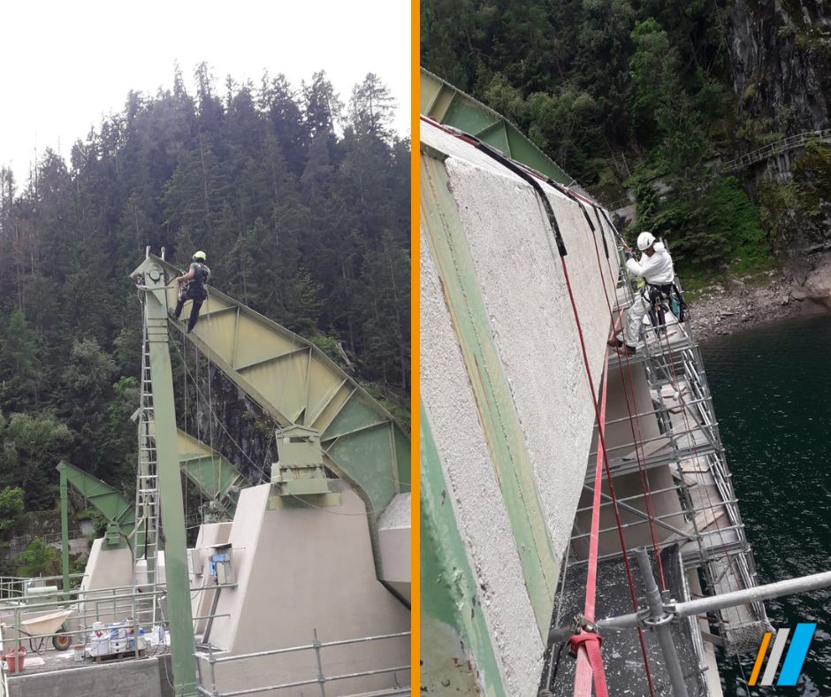 Faid_srl's tweet photo. ⚠️Lavori in corso: i nostri tecnici alle prese con la manutenzione della diga ad Alborelo (Bolzano)⚠️

#faidanticorrosione #Anticorrosivo #manutenzione #manutenzionediga #calcestruzzo #Bolzano https://t.co/umiWM5XCcw