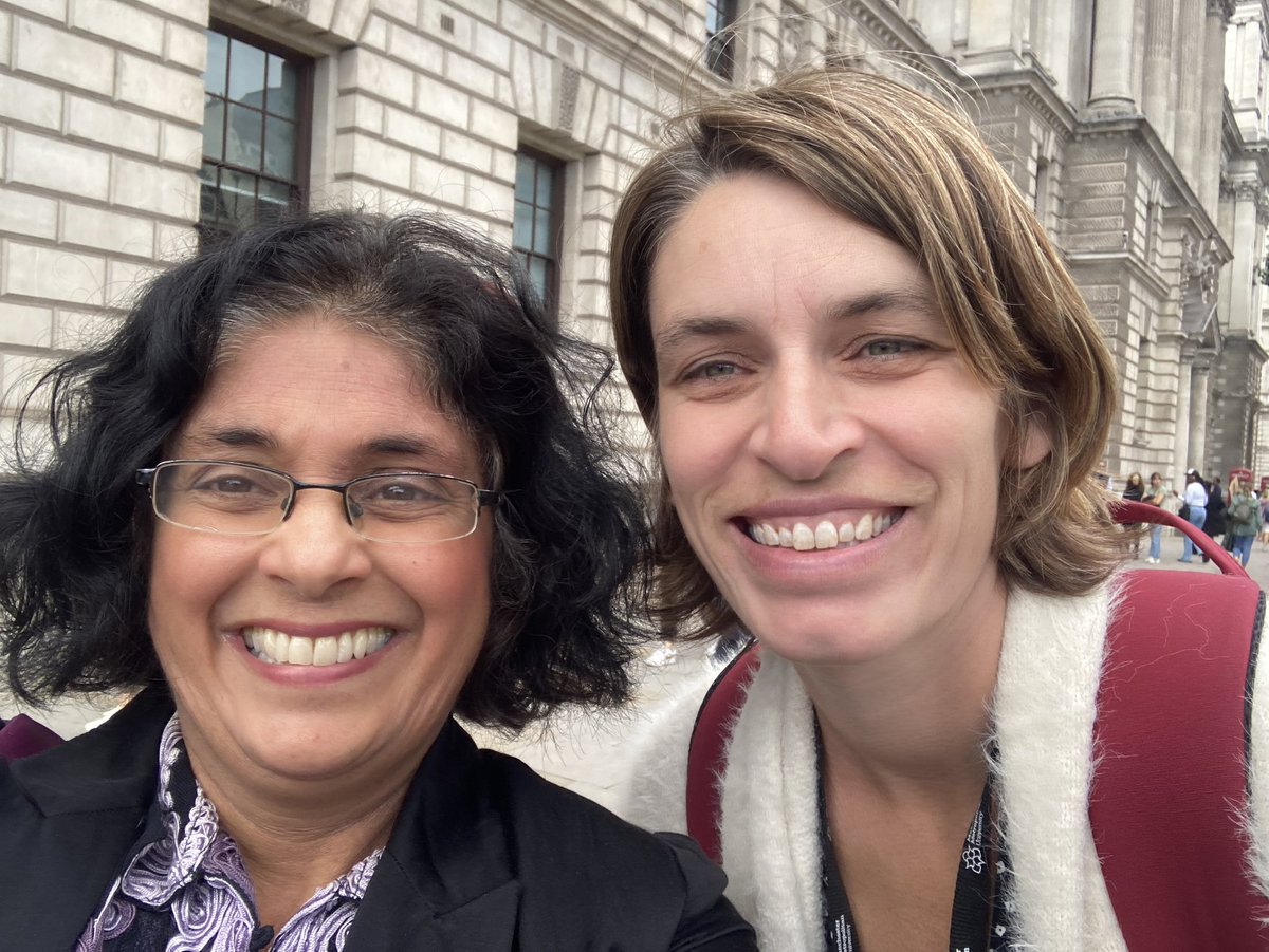 Kathleenwenade1's tweet photo. So happy to meet @kimmoorepoet just now, outside Westminster Abbey at #NHS75 service. Love when my NHS world and my poetry world collide. Hope you get some rest on the train home Kim! #writinghour https://t.co/t5aAz3xQqJ