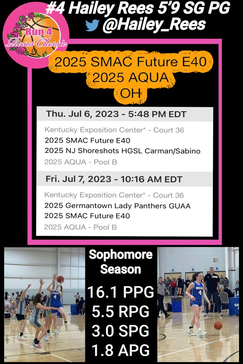 Hailey_Rees's tweet photo. My schedule for @TFNsRun4Roses @Ohio_Basketball #smacfuture https://t.co/j6GwBrb334