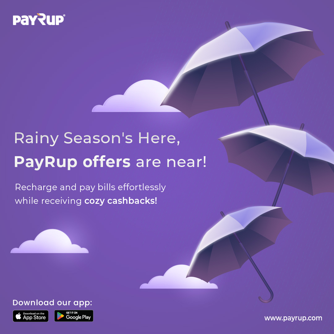 PayRupOfficial's tweet photo. Rainy Season's Here, PayRup offers are near!
Recharge and pay bills effortlessly while receiving cashbacks!
Visit https://t.co/Ln3QU6XHB2
#utilitybills #ElectricityBill #payrup #rainyseason #prepaidrecharge https://t.co/dhM5bJkLAz