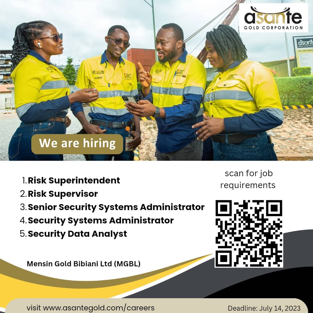 corpasantegold's tweet photo. John our skilled and diverse team, dedicated to advancing Asante Gold's Purpose of generating value and enhancing lives through ethical and sustainable mining.

https://t.co/BC2mKLvtyc https://t.co/9ONmm3G8S2