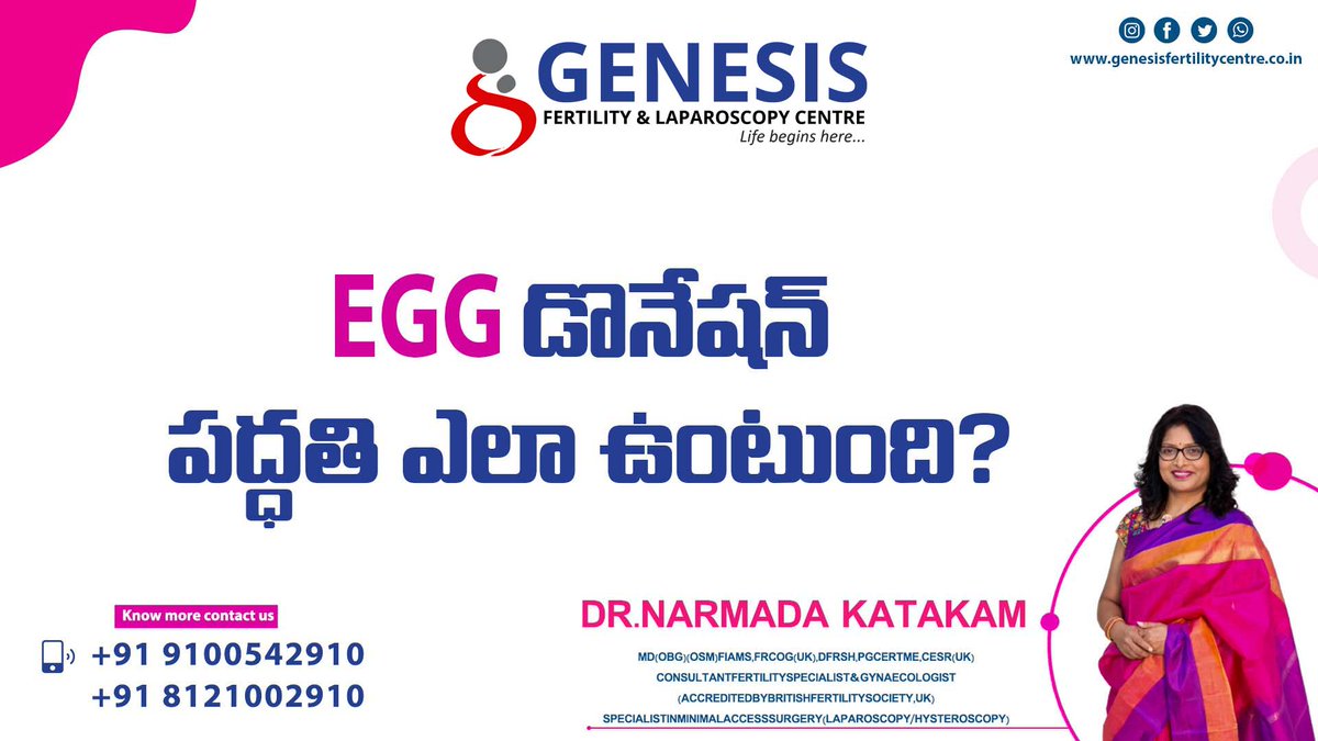 EGG డొనేషన్ పద్ధతి ఎలా ఉంటుంది? #eggdonor #eggdonation #eggdonors #eggdonorivf #donoreggs #infertilityawareness #ivfcentrehyderabad #infertilityspecialist #Genesisfertilitycentre Click link below to watch full video 👇 youtu.be/W48Urm3NuwA