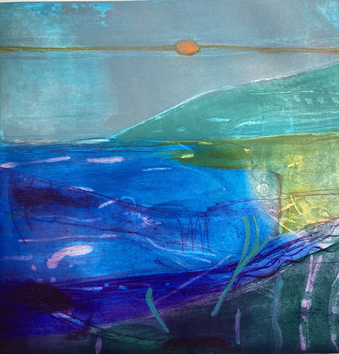 LouiseD_etcher's tweet photo. Finally there with this print( I think!) you spend ages proofing then in the end go back to the original ones! All part of the printmaking process!😊 #prints #printmaking #etchings #collagraphs #modernprints #contemporaryprints #colouretchings #fineartprints https://t.co/X3iht7RUSy