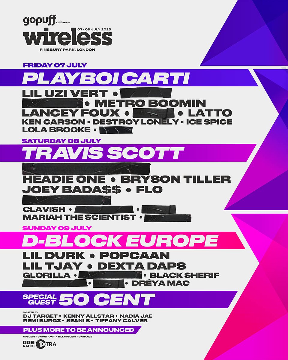 2X VIP TICKETS - WIRELESS FEST - ALL WEEKEND
£1000 All. 
£180 Per ticket, per day. DM me for details, available for negotiation.
#wirelessfestival #Wireless #Wireless2023