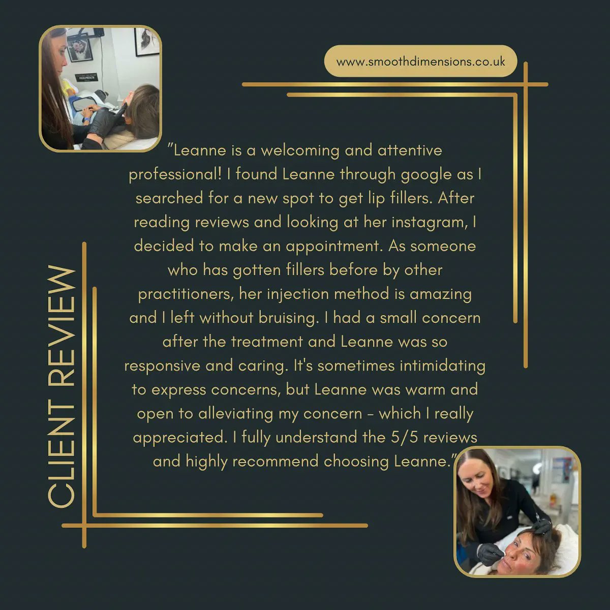 LtdSmooth's tweet photo. We really do care 💚

And that’s why if you have any concerns or questions please get in touch immediately 🌿

We value our clients and we’re here to help when you need us. Can’t wait to see you all soon ✨ 
#clientreview #googlereviews #weappreciateyou https://t.co/HUi6Z4mwMZ
