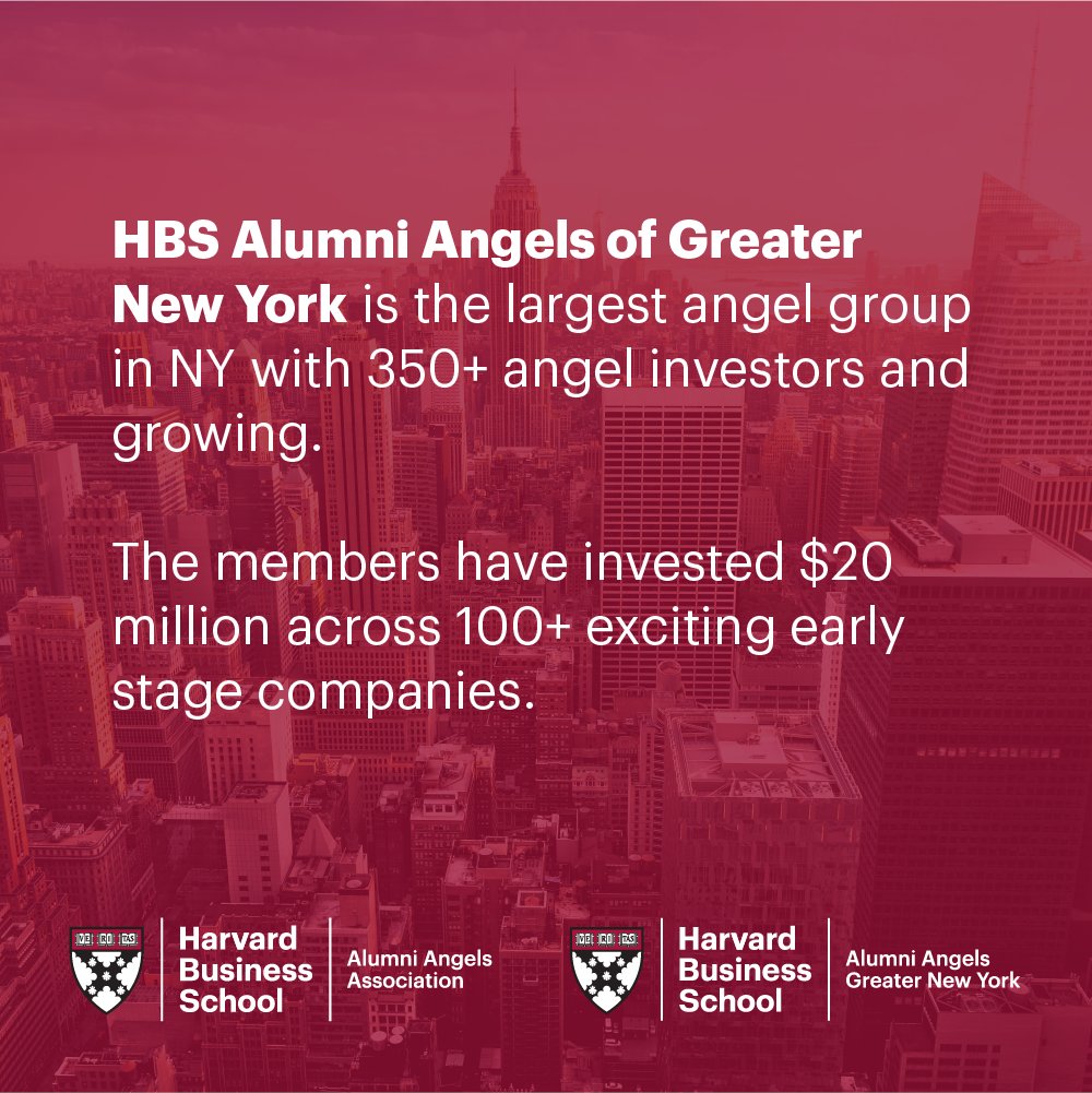 We are the largest angel group in NY with 350+ angel investors and growing.
#harvard #hbs #angelinvesting #angelinvestor #entrepreneurs #angelinvestment #newyork #nyc #venturecapital #angelinvestors #startups #venturecapitalists #businessgrowth #startup
