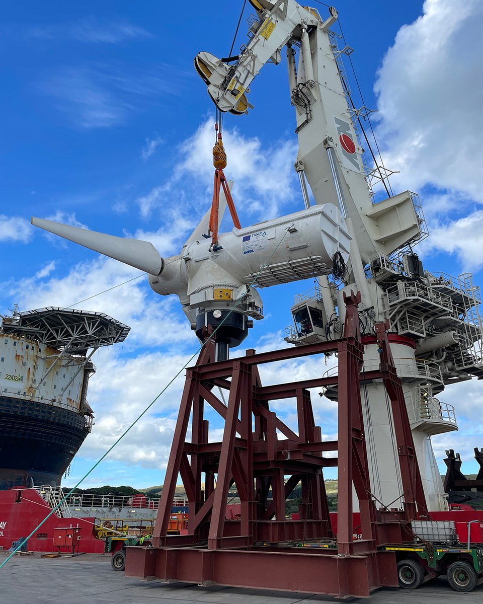 AmpeakEnergy's tweet photo. SAE is pleased to announce the successful deployment of ‘Turbine 2’ at the MeyGen site. The turbine has undergone significant upgrades to improve performance and reliability: 👏👏🌊https://t.co/Zq4xITaNGN https://t.co/IWnxt4iDBo