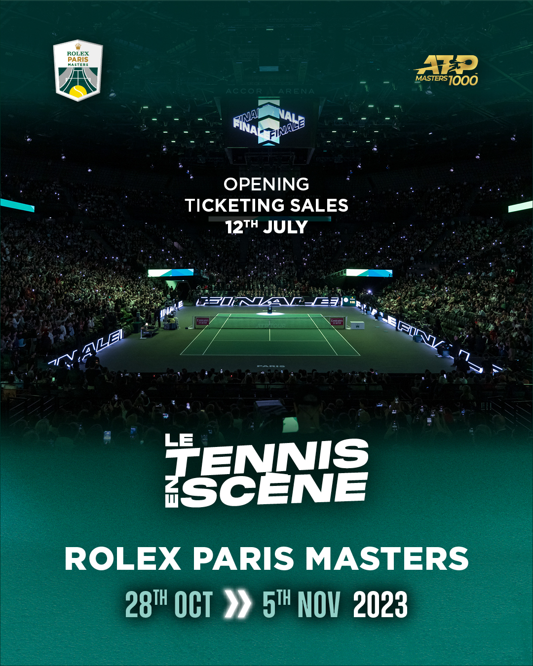 Mark Your Calendar: Rolex Paris Masters 2023 Tennis Schedule
