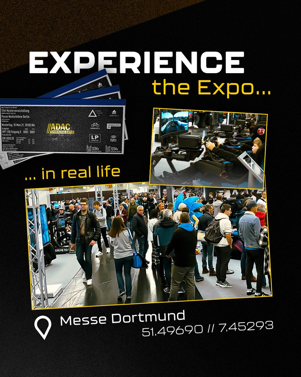 SWV_Agentur's tweet photo. #ExploreOurProjects #ADACSimRacingExpo @SimRacingExpo at Dortmund!💪🏼In addition to the complete event orga, as a full service agency we are also fully responsible for all social media channels & activities, as well the website. #SouthWestVision #SWVAgency #SRE23 #SimRacing 🏁 https://t.co/mqajS3JidQ