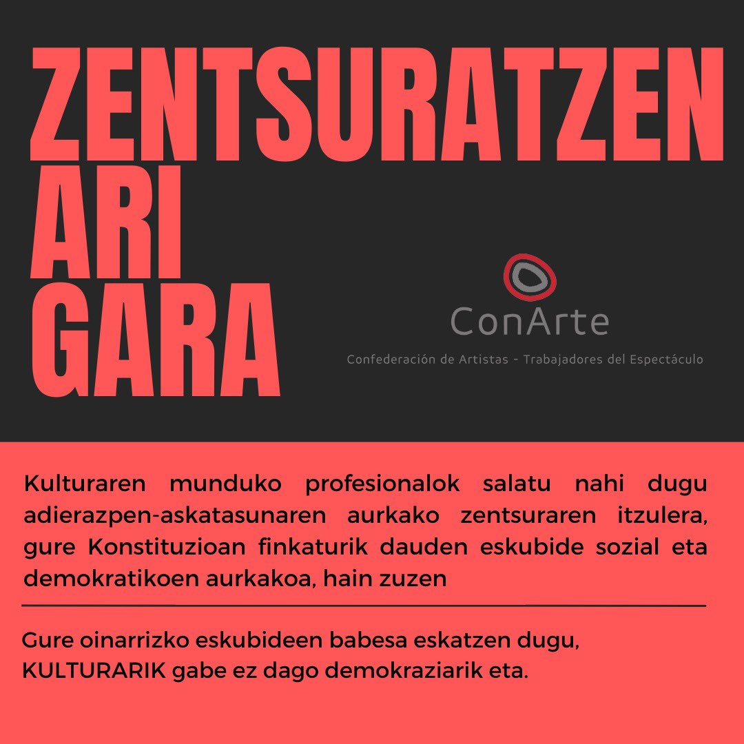 #CulturaSenseCensura
#CulturaSinCensura
#CulturaSenCensura
#CulturaenSinCensura
#ZentsurarikgabekoKulturak