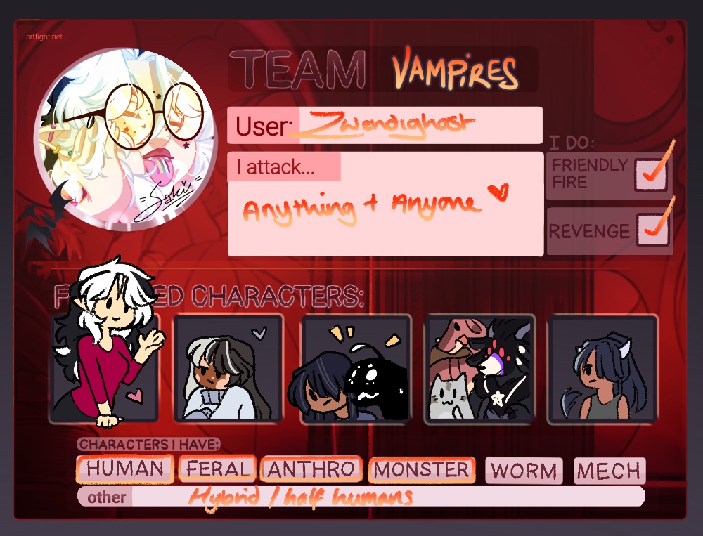 ZWendighost's tweet photo. im on artfight this year! Team vampireee https://t.co/LWTbgXFI7M