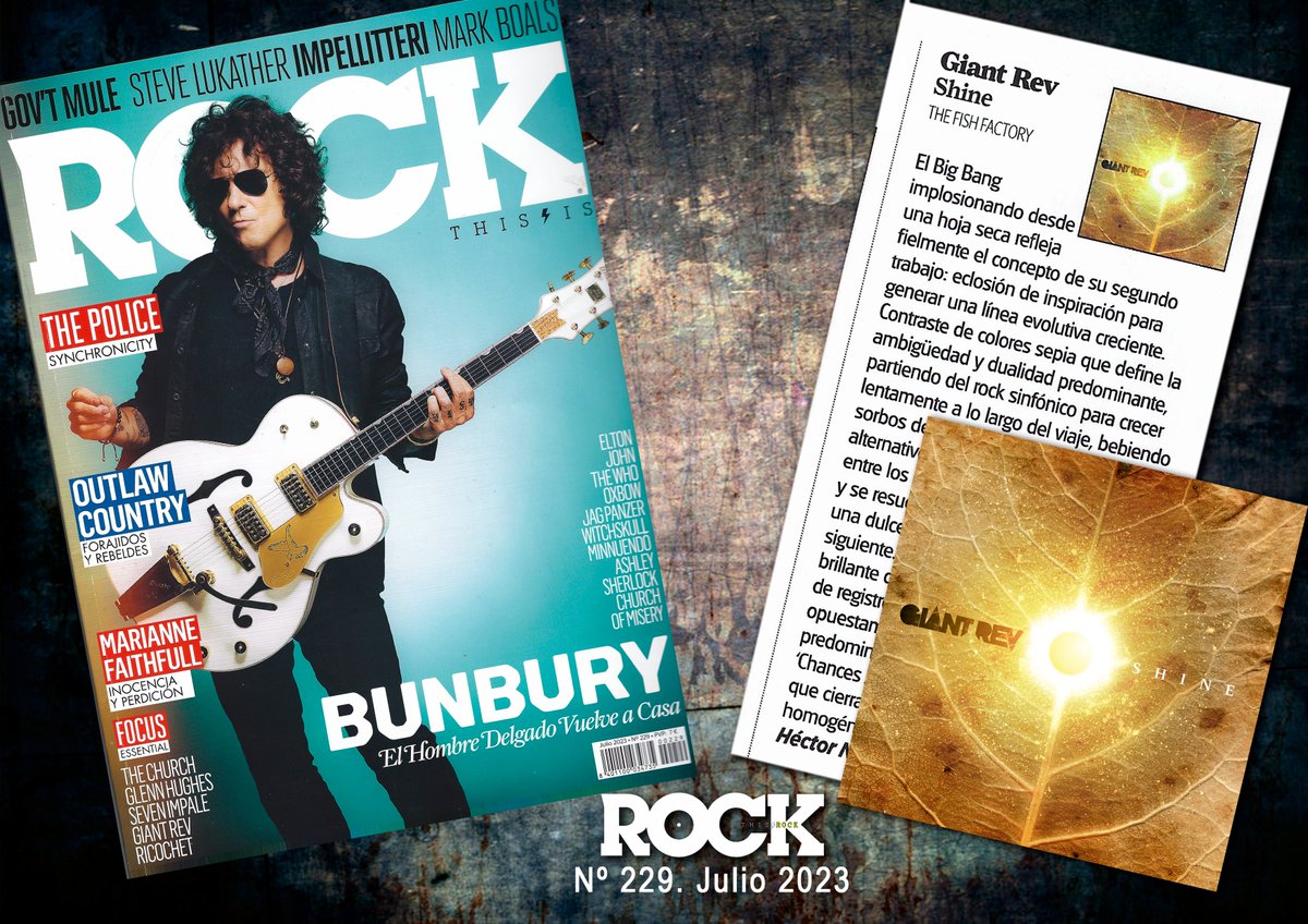 "Shine" (The Fish Factory 2023), el magnífico e impresionante nuevo trabajo de GIANT REV, sigue su carrera meteórica tanto en ventas como en aceptación de la prensa especializada.
Es THIS IS ROCK quien nos deja la review del álbum.
Seguimos