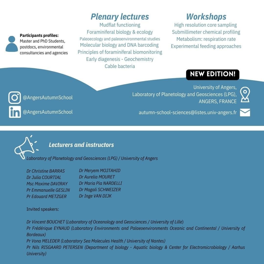 🗣️Autumn School on coastal ecosystems🌊, foraminifera🐚 and geochemistry ⚗️🧪