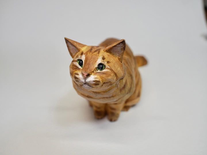 kusafune1's tweet photo. 猫だすけ展参加作家紹介
バンナイリョウジサさん
＠mataro_neko 
バンナイさんの作品は抽選販売になります。 https://t.co/z0n4ugqDPz