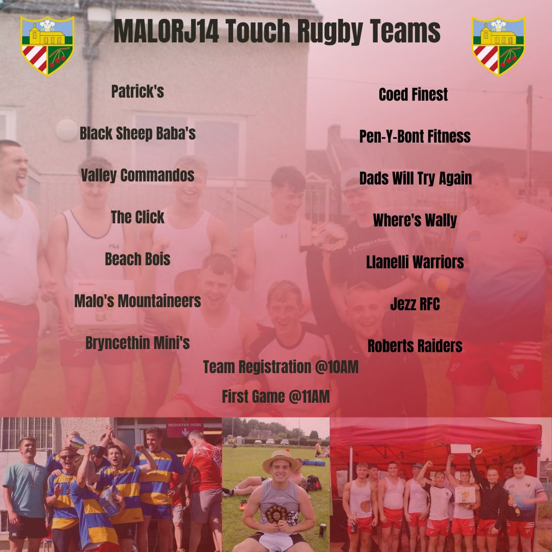 𝗧𝗲𝗮𝗺 𝗔𝗻𝗻𝗼𝘂𝗻𝗰𝗲𝗺𝗲𝗻𝘁𝘀 🏉 Here are the teams competing for the MALORJ14 ...