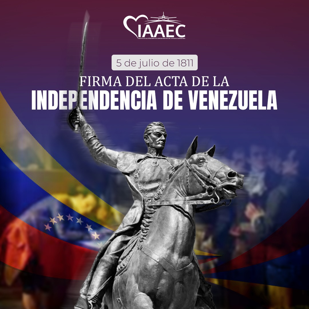 Hoy conmemoramos un hito histórico en Venezuela: la firma del Acta de Independencia. Hace 212 años, nuestros valientes héroes se unieron para luchar por nuestra libertad y autodeterminación. 

#5DeJulio #DíaDeLaIndependencia #VenezuelaLibre