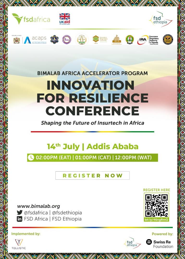 FSDEthiopia's tweet photo. Let's unlock the power of inclusive insurance solutions for Africa's sustainable future.
Innovation for Resilience Knowledge Series on July 14th, 2023. Register now https://t.co/HD4Buis9Wb
#FSDEthiopia #FSDAfrica #FSDNetwork #BimaLab #Insurtech #FCDO #BMGF https://t.co/WWUYlDG4BT