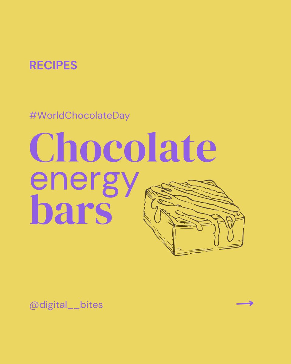 digital__bites's tweet photo. We just found out about this recipe for chocolate energy bars

It's our new obsessions during the breaks 🥹

What's your favorite chocolate snack?

#WorldChocolateDay #healthyfood https://t.co/UhfGeaMhm8