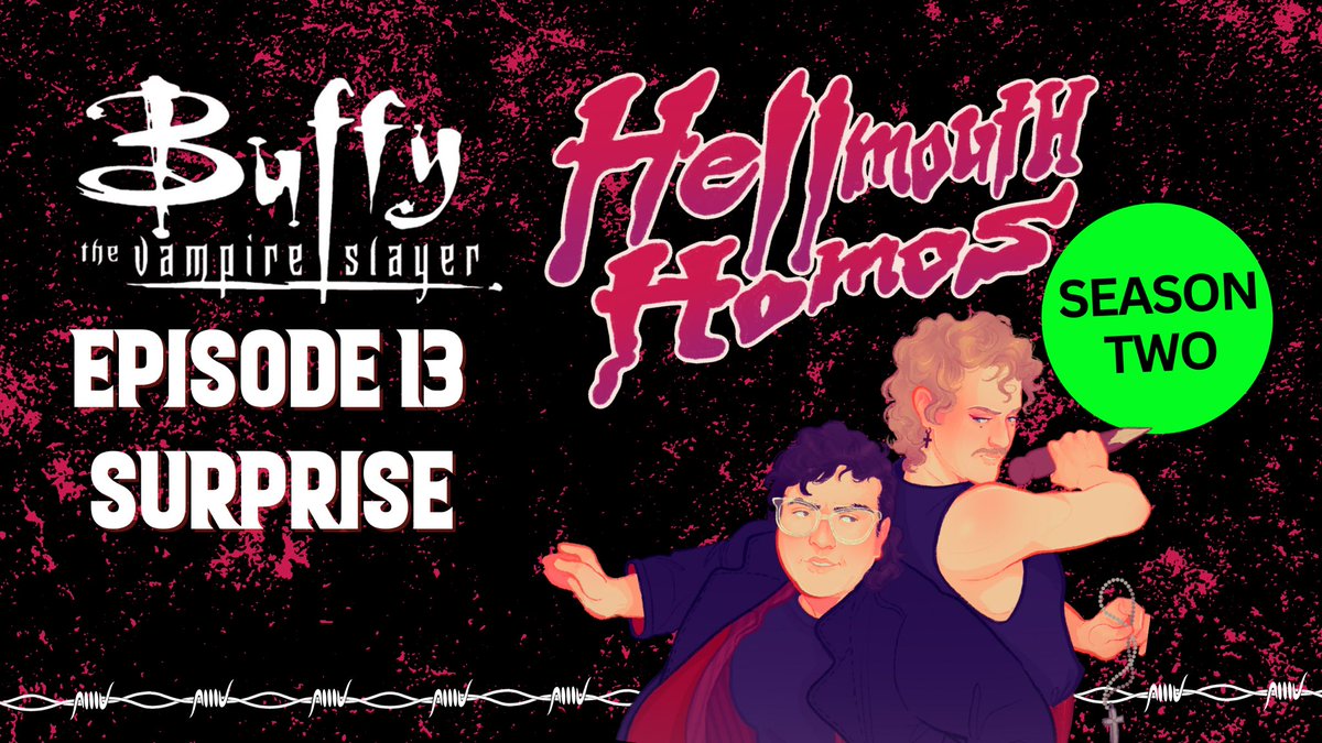 🎉 NEW EPISODE 🎉

your sley/slems are back &amp; chatting all about Buffy the Vampire Slayer season 2, episode 13: Surprise ❤️‍🔥 

have a listen wherever you get your podcasts &amp; on YouTube 🔗: youtu.be/S3_qwxIUEqE

until next time, SLAY FRIGHTS 🌈