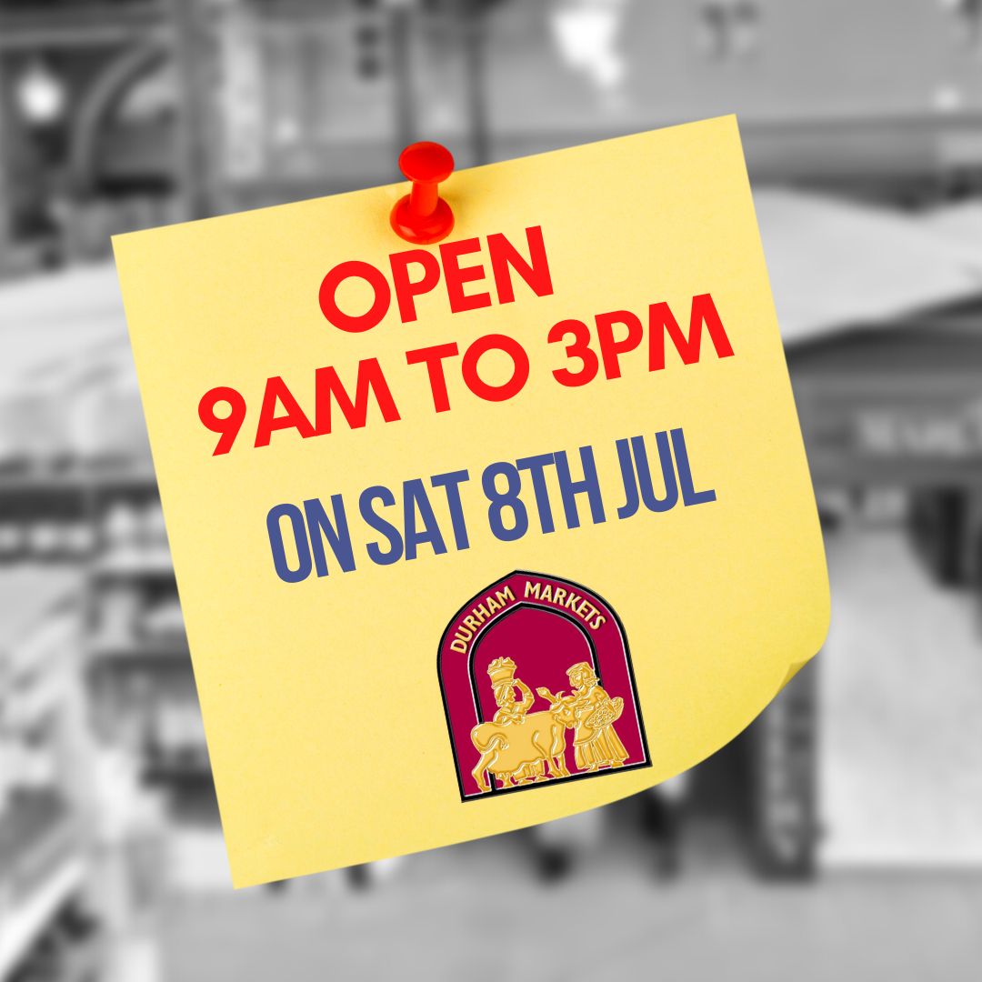 DurhamMarkets's tweet photo. Please note, because of the Miner's Gala on Saturday, we shall be closing a little early just for one day!
Saturday opening - 9am to 3pm
#lovedurham #shopdurham #independentdurham https://t.co/4ruh6BI9Ki