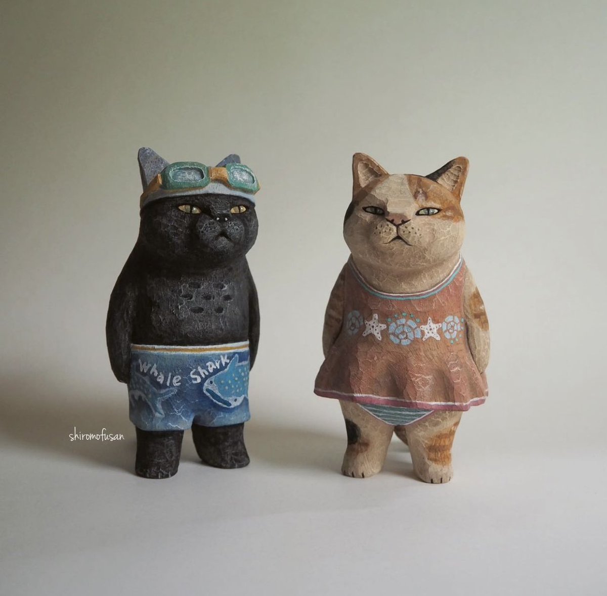 kusafune1's tweet photo. 猫だすけ展参加作家紹介
しろもふさん
＠shiro_mofusan 
しろもふさんの作品は抽選販売となります。 https://t.co/FsYXF3bZGH