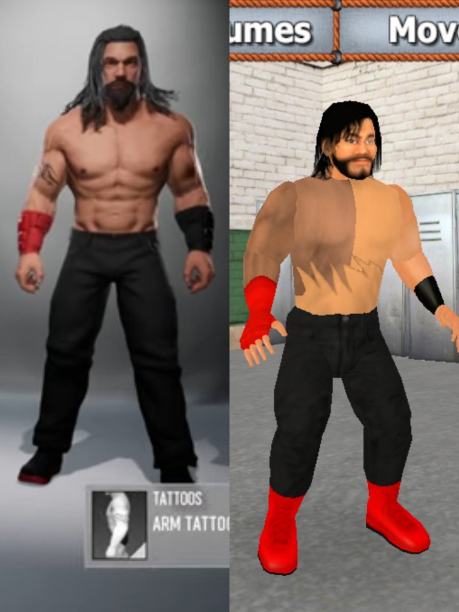 WrestlingEmper2's tweet photo. Roman Reigns you can create in #AEWFightForever Vs #Wrestlingempire
@AEWGames vs @MDickieDotcom 
Which one is better ? https://t.co/LtJfIiT0Yi