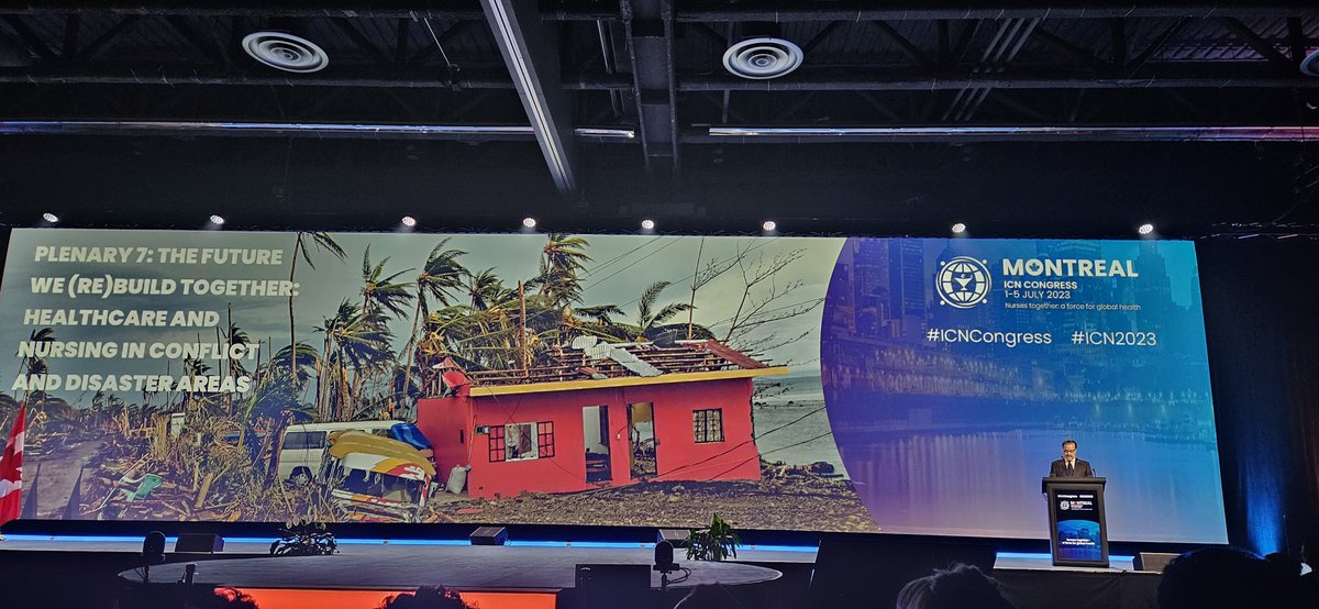 'When nurses are under attack, we will never be silent.' @HowardCatton describes the deliberate targeting of nurses as a tactic of war. #ICNCongress #ICN2023 #nursesforpeace #notatarget #policynurse