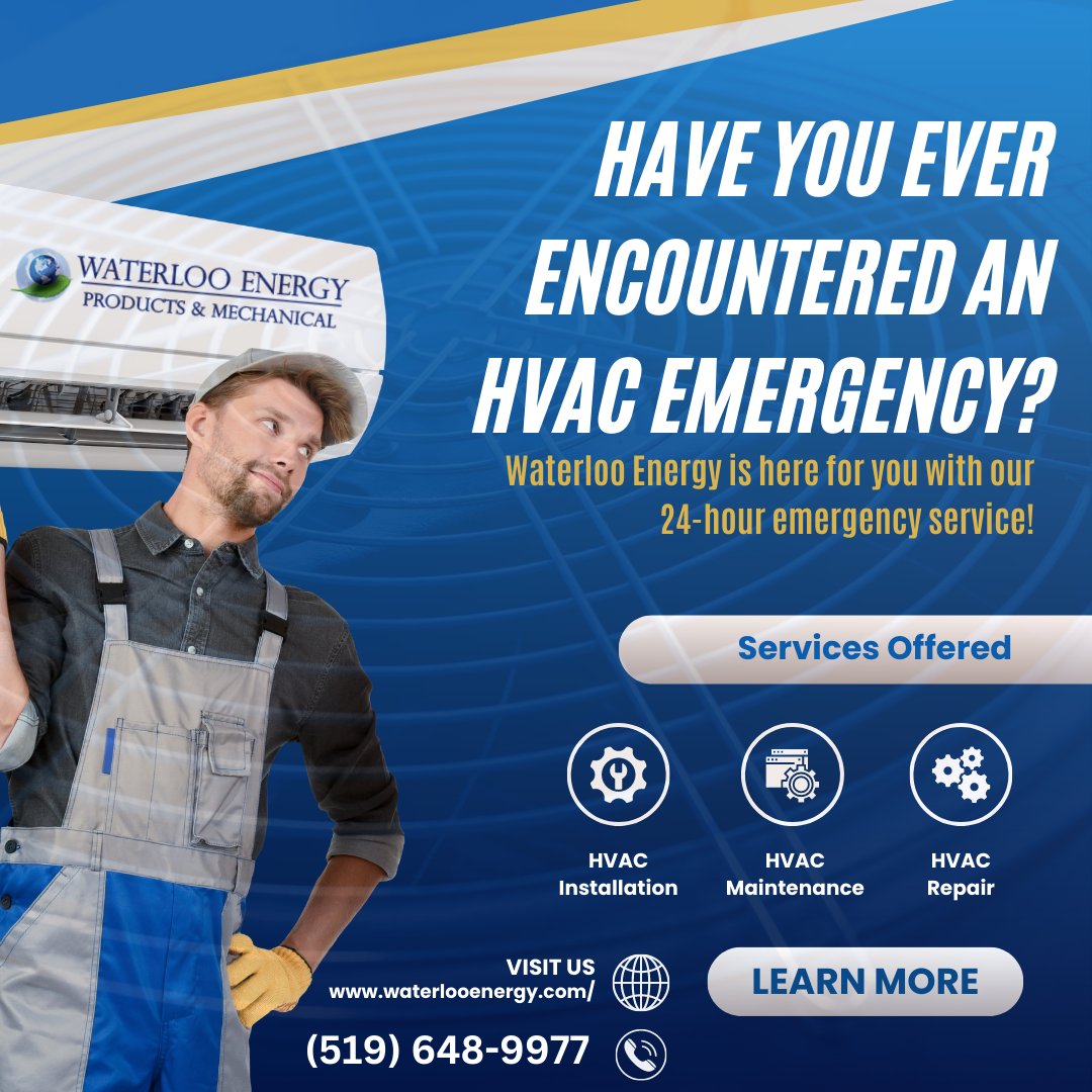 WaterlooEnergy's tweet photo. Prompt service, anytime you need it! Waterloo Energy is here for you with our 24-hour emergency service. Experience peace of mind knowing our team is ready to address your HVAC and renewable energy emergencies. 
#waterlooenergy https://t.co/TuscCgaaHu